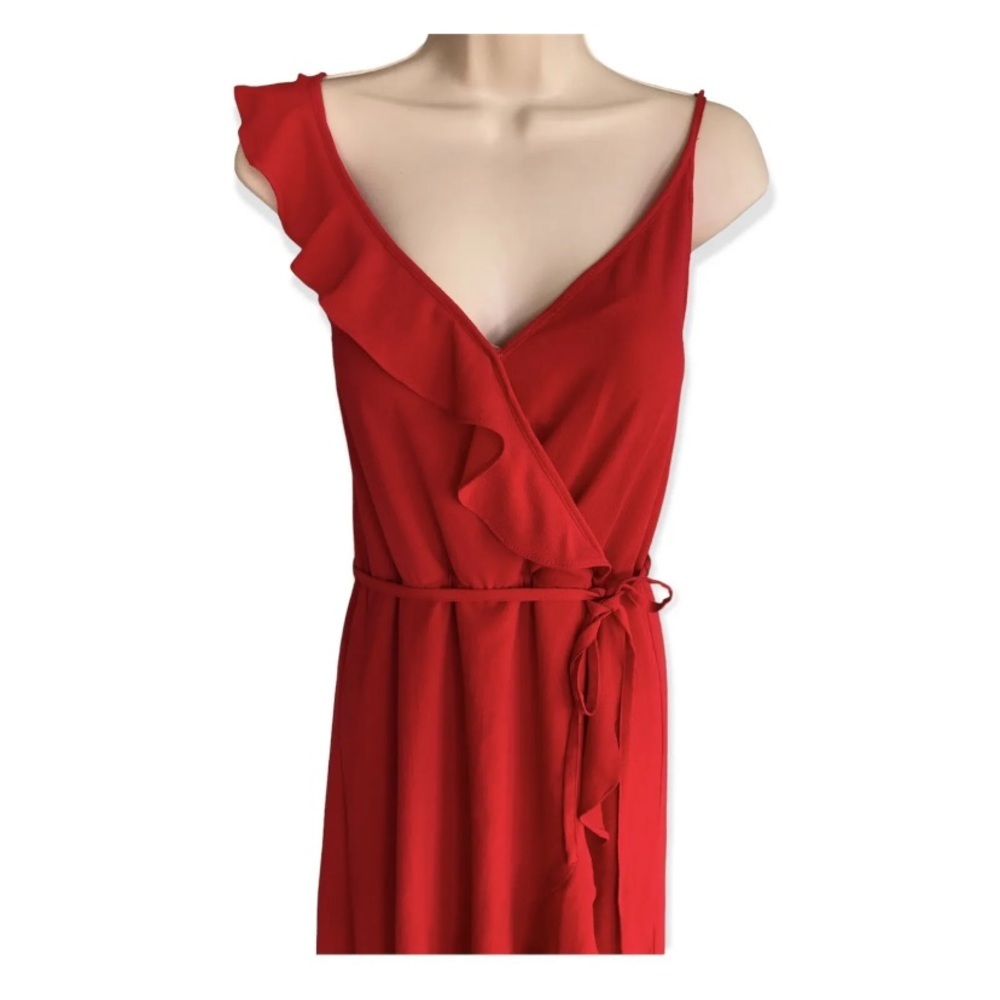 H&M Red Ruffle Midi Dress - Picture 3 of 4